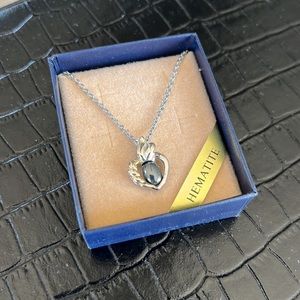 Hematite apple necklace